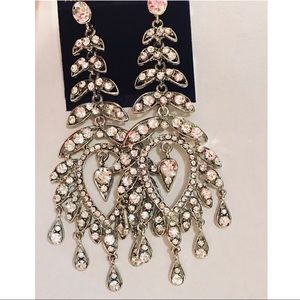 Celebrity Style Rhinestone Long Chandelier Earring